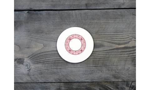 Welsh Tapestry Ceramic Coaster 'O'